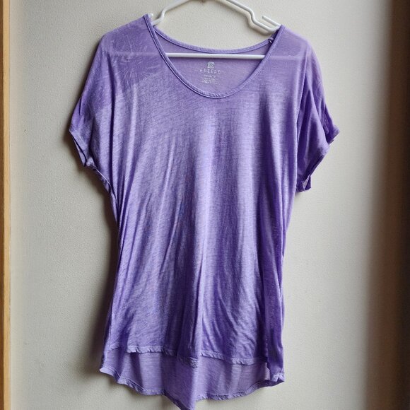 Free2B Purple Scoop Neck Tissue T-Shirt Size XL - Picture 7 of 15